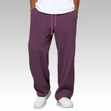 Androw – Bequeme Hose Mit Weitem Bein – Dunkelviolett