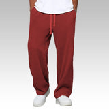 Androw – Bequeme Hose Mit Weitem Bein – Rot