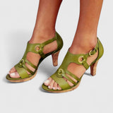 Edvige | Bequeme Absatzsandalen – Grün