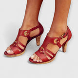 Lorisa | Elegante Riemchen – Rot