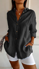 Sarah | Klassisch elegante Bluse – Schwarz