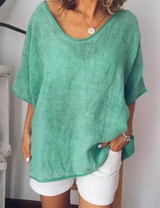 Sarah | Übergroßes lässiges vielseitiges T Shirt – Grün