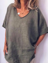 Sarah | Übergroßes lässiges vielseitiges T Shirt – Dunkelgrau