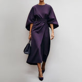Minoli - Maxi Kleid Mit Kimonoärmeln – Violett