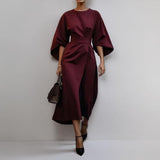 Minoli - Maxi Kleid Mit Kimonoärmeln – Burgund