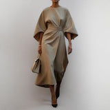 KATARZYNA | MAXIKLEID MIT KIMONOÄRMELN – Khaki
