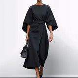 Minoli - Maxi Kleid Mit Kimonoärmeln – Schwarz