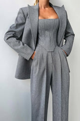 Annabeth™ Maßgeschneidert Chic Selbstvertrauen – Grau