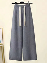 Winterstrickset - wärme und stil in einem eleganten outfit – Braune Hose