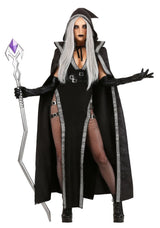 Dunkle gotische Hexe Halloween Kostum Kleid | Maxi – Schwarz