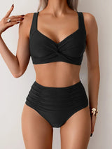 Bea | Hochtailliertes Sommer-Bikiniset – Schwarz