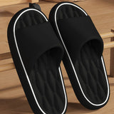 Bequeme Unisex-Hausschuhe | Offene Zehenpartie – Schwarz