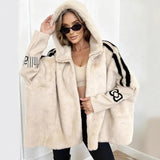 WinterFlausch™ - Jacke aus Ultraweichem Plüsch mit Kapuze und Oversize-Design / Die Perfekte Balance Zwischen Komfort und Stil in Diesem Winter! – Apricot