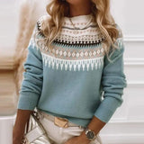 Nele | Kuscheliger Damenpullover mit feinem Strick – Blau