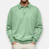 Aiden™ | Langarm-Polo – Hellgrün