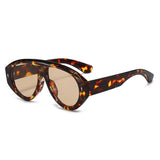 SkyForge - Klobige Pilotenbrille – Havanna-Tee