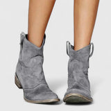 Caroline | Vintage Ankle Boots mit Stil – Grau
