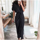 Damen Midikleid aus Baumwolle mit figurbetontem Schnitt und Knopfleiste – Schwarz