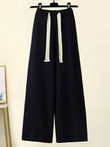 Winterstrickset - wärme und stil in einem eleganten outfit – Hose Schwarz