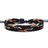 Gjergj – Modisches Seilarm Band – Schwarz