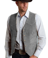 Herren Trachtenhemd | Geknöpftes Vest – Grau