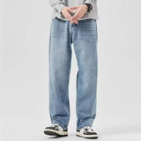 Retro-Baggy-Jeans für Herren | Lässig – Hellblau