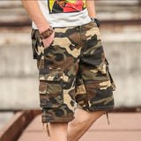 Frontier™ Cargo-Shorts mit Camouflage-Muster und Funktionellen Cargotaschen – Khaki-Camouflage