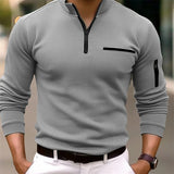Malo | Herren Gestreiftes Polohemd – Klassisches Streifen Polo – Grau