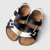 Lunetta | Luxuriöse Komfort-Sandalen – Blau & Weiß