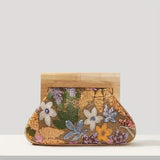 Elegante Blumen-Pailletten Clutch Tasche, Glitzer Abendtasche für Frauen, Perfekt für Partys – orange