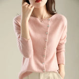 Huerta – Elegante Strickjacke Mit Knöpfen – Rosa