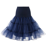 Freja - Tüll-Unterrock im Vintage-Stil für Damen – Tiefblau