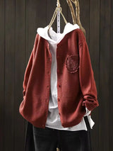 DIE ANSLEY | GEMÜTLICHE CARDIGAN – Rot