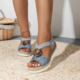 Morae - ergonomische Keilsandalen – Blau