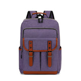 Unisex Vintage Groß Wasserdicht Rucksack | Canvas – Lila