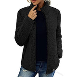 Winter-fleecejacke für damen – tryne – Schwarz