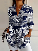Damen Elegante Button Down Hemd | Langarm – Mehrfarbig 7