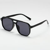 Unisex Vintage Sonnenbrille | Quadratisches Design – Schwarz