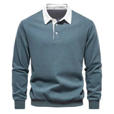 Kairo - langarmshirt mit kragen – Blau