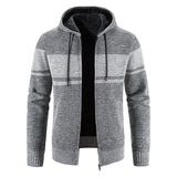Julian | Vintage Cardigan mit Reißverschluss – Hellgrau
