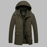 Warme Wasserdichte Herren Winterjacke - ArcticShield – Olivgrün