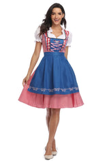 Damen Klassisch Oktoberfest Dirndl Kleid – Blau