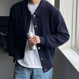 Preston™ Strickjacke aus hochwertigem Trikot mit strukturiertem Kragen / Die neue Ikone des eleganten Herrenstils! – Blau
