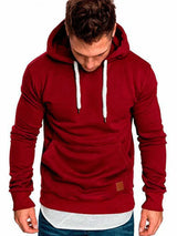 Lässiger herren-kapuzenpullover - david – Weinrot
