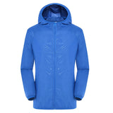 Unisex Wasserdichter Trenchcoat | Mit Kapuze – Blau