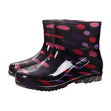 Damen Wasserdichte Gummistiefel | Mit Bunter Druck – Lila / Rosa