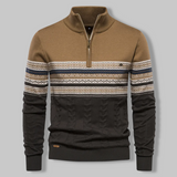 Alpina-pullover mit reißverschluss – Khaki