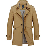 Bjorn - Langer Herren Regenmantel – Dunkel khaki