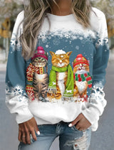 Arleth - Pullover mit Weihnachtsmotiv – Blau