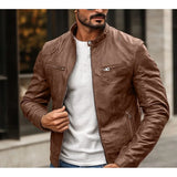 Lorcan - Bikerjacke mit Reißverschluss – Khaki